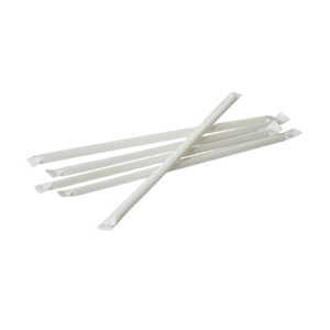 Bombilla de Papel Blanca C/Funda 6mm x 19,5cm