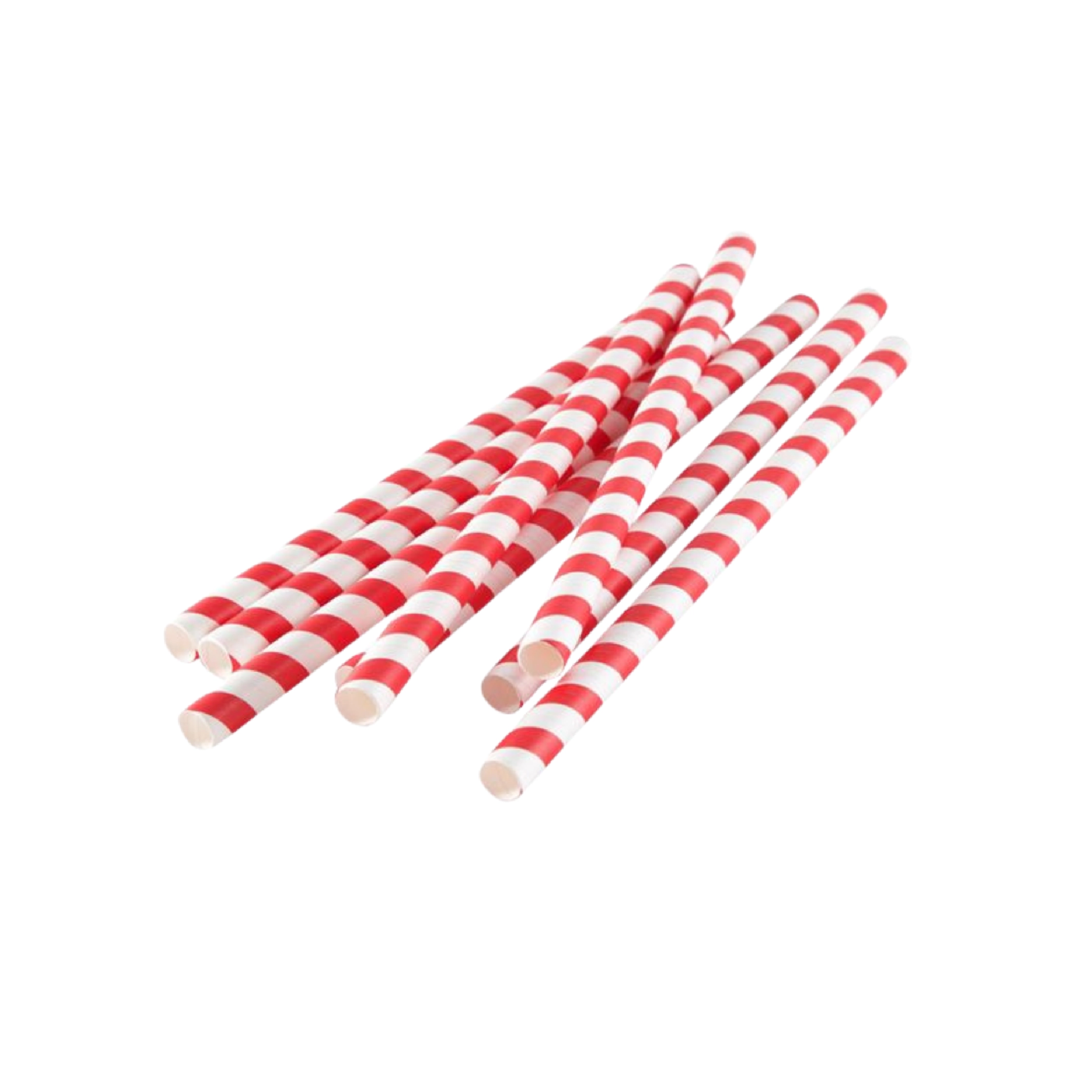 Bombilla Papel Gruesa Bicolor Rojo